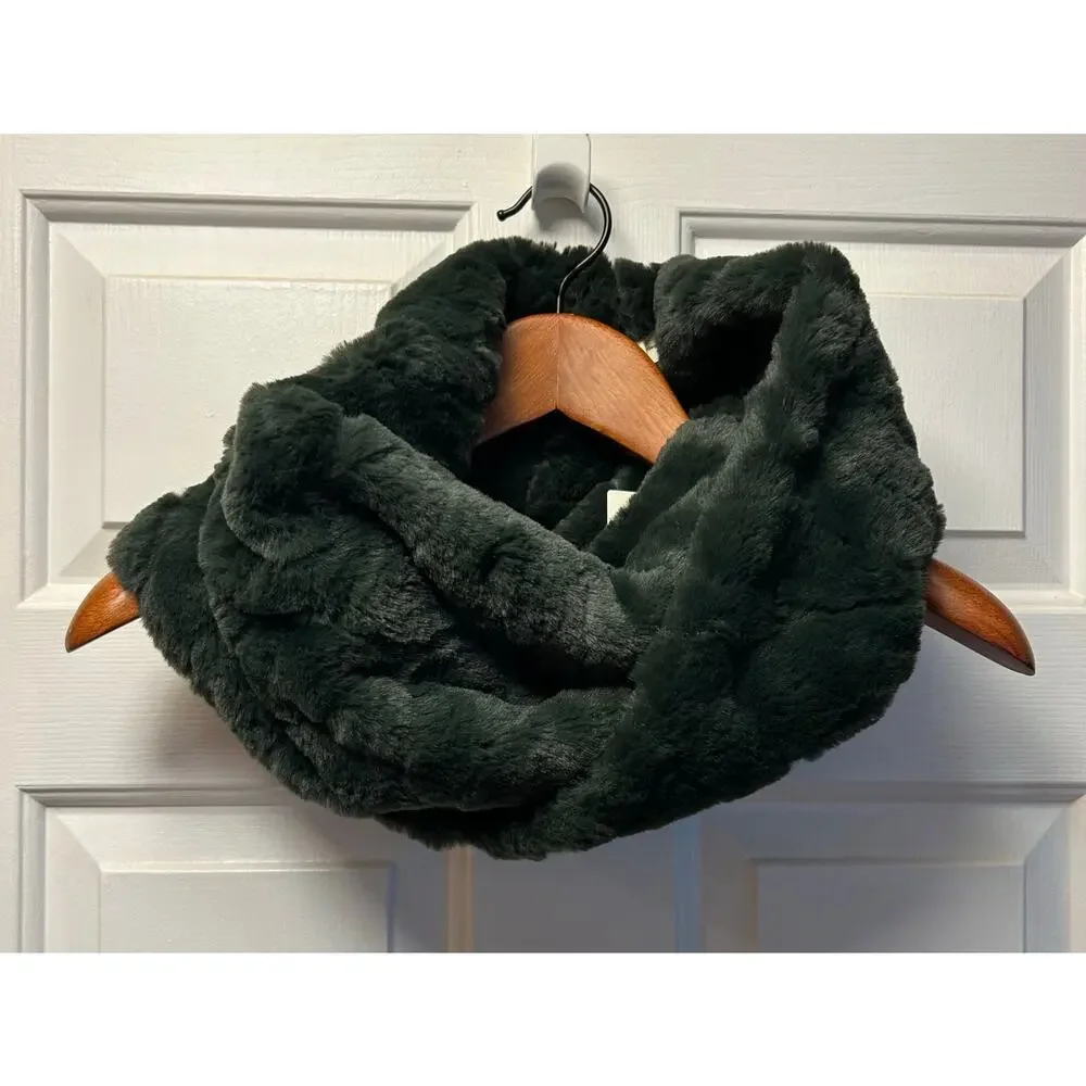 NWT Anthropologie Roxy Faux Fur Cowl Infinity Scarf Snood Neck Warmer, One Size